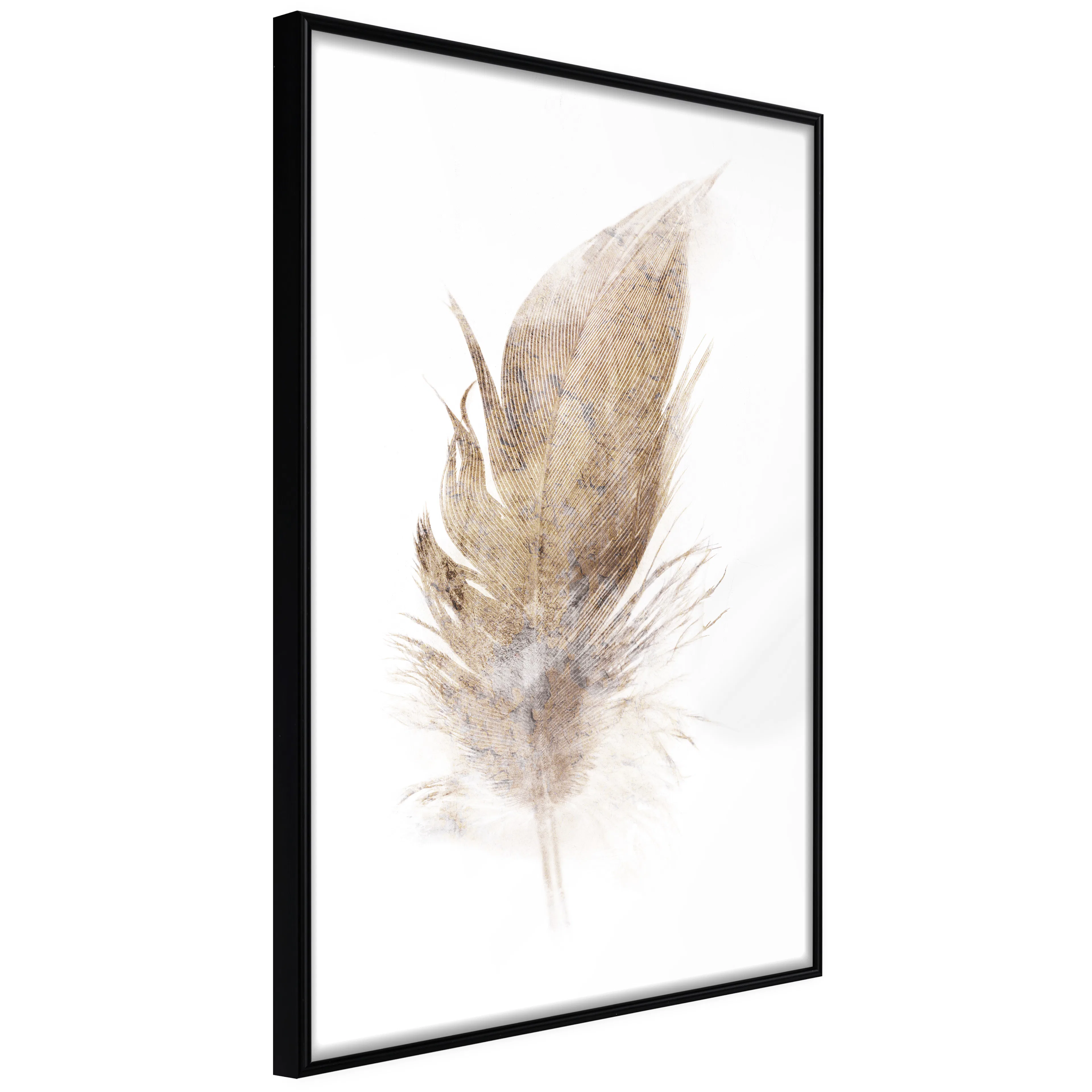 Affisch - Transience (Beige) [Poster] 40x60 Svart ram, 40x60 cm