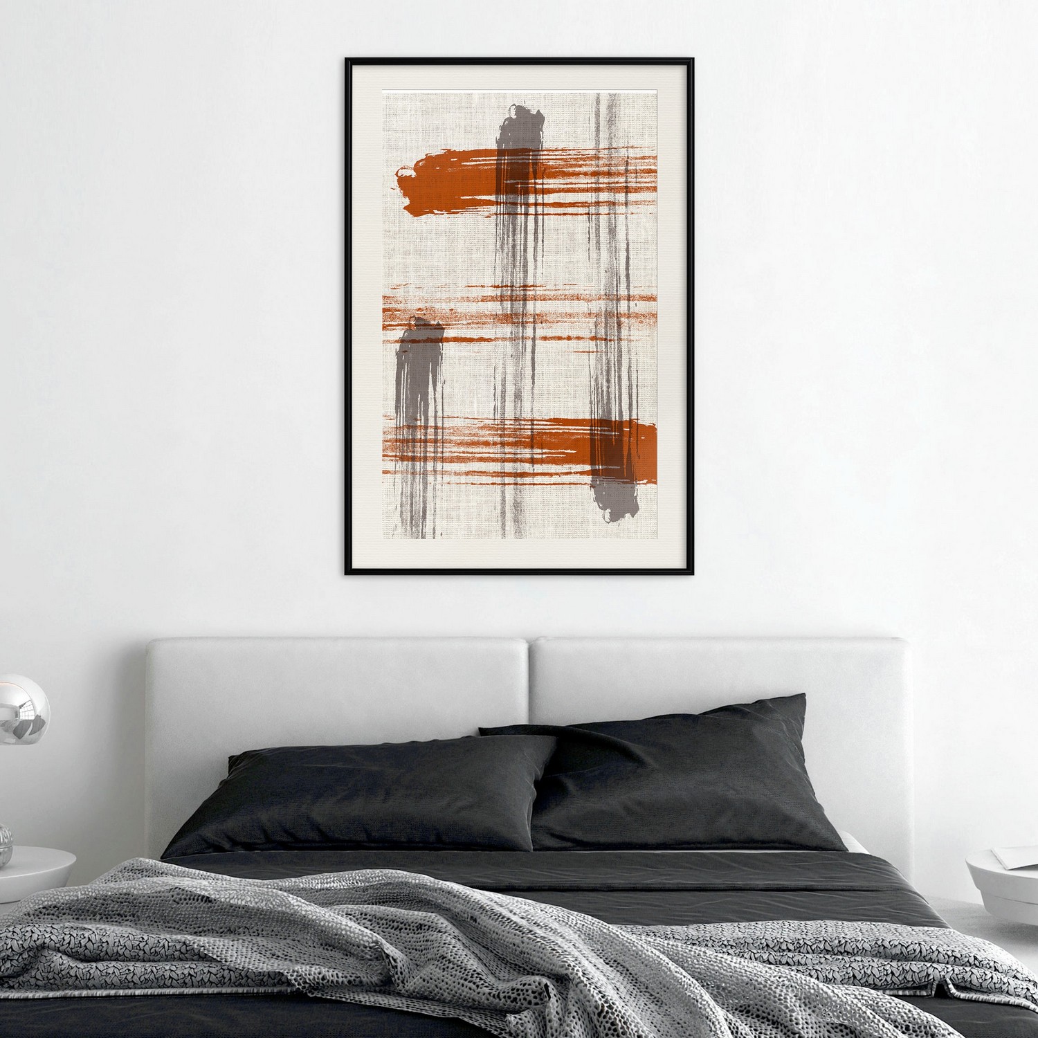 Affisch - Abstract Game [Poster] 30x45 Svart ram med passepartout, 30x45 cm