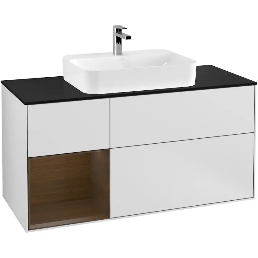 Tvättställsskåp Villeroy & Boch Finion med 3 Lådor Hylla och Bänkskiva för Ytmonterat Tvättställ