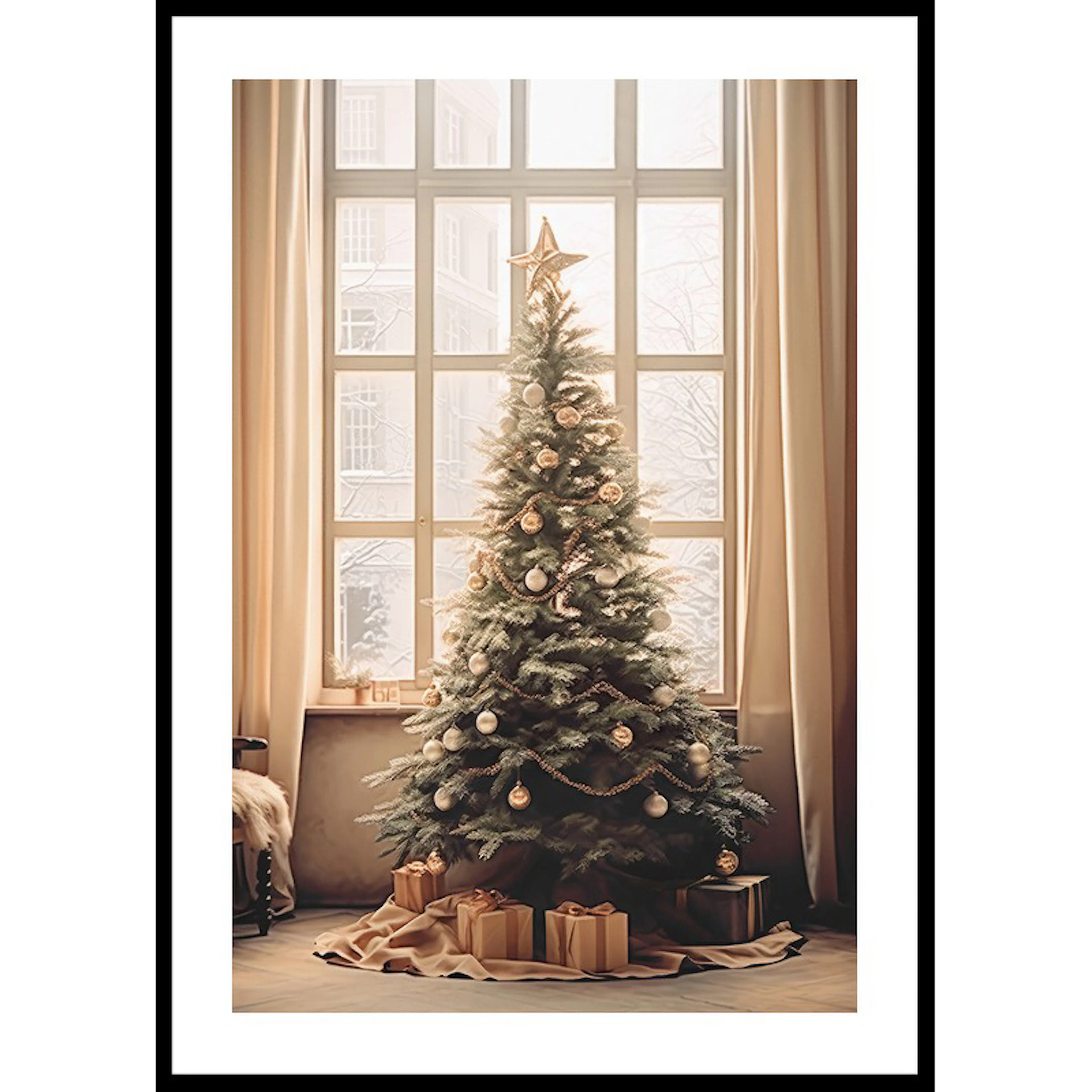 Christmas Tree By Window 50x70 50x70 cm