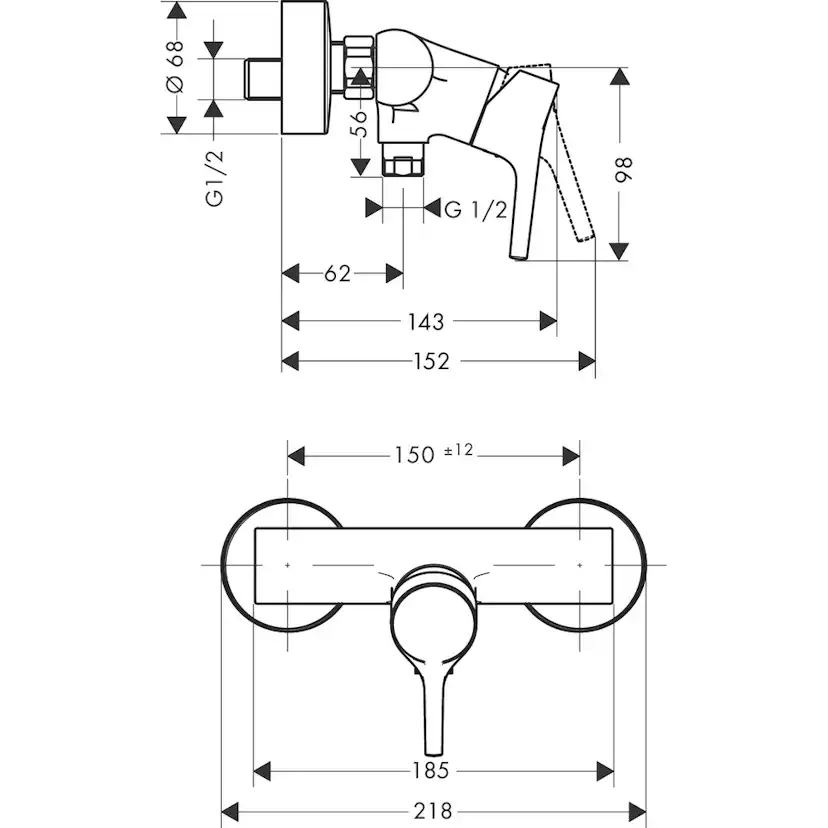 Duschblandare Hansgrohe Talis S
