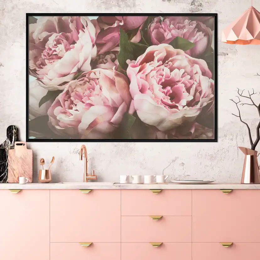 Poster Artgeist Affisch Pink Peonies