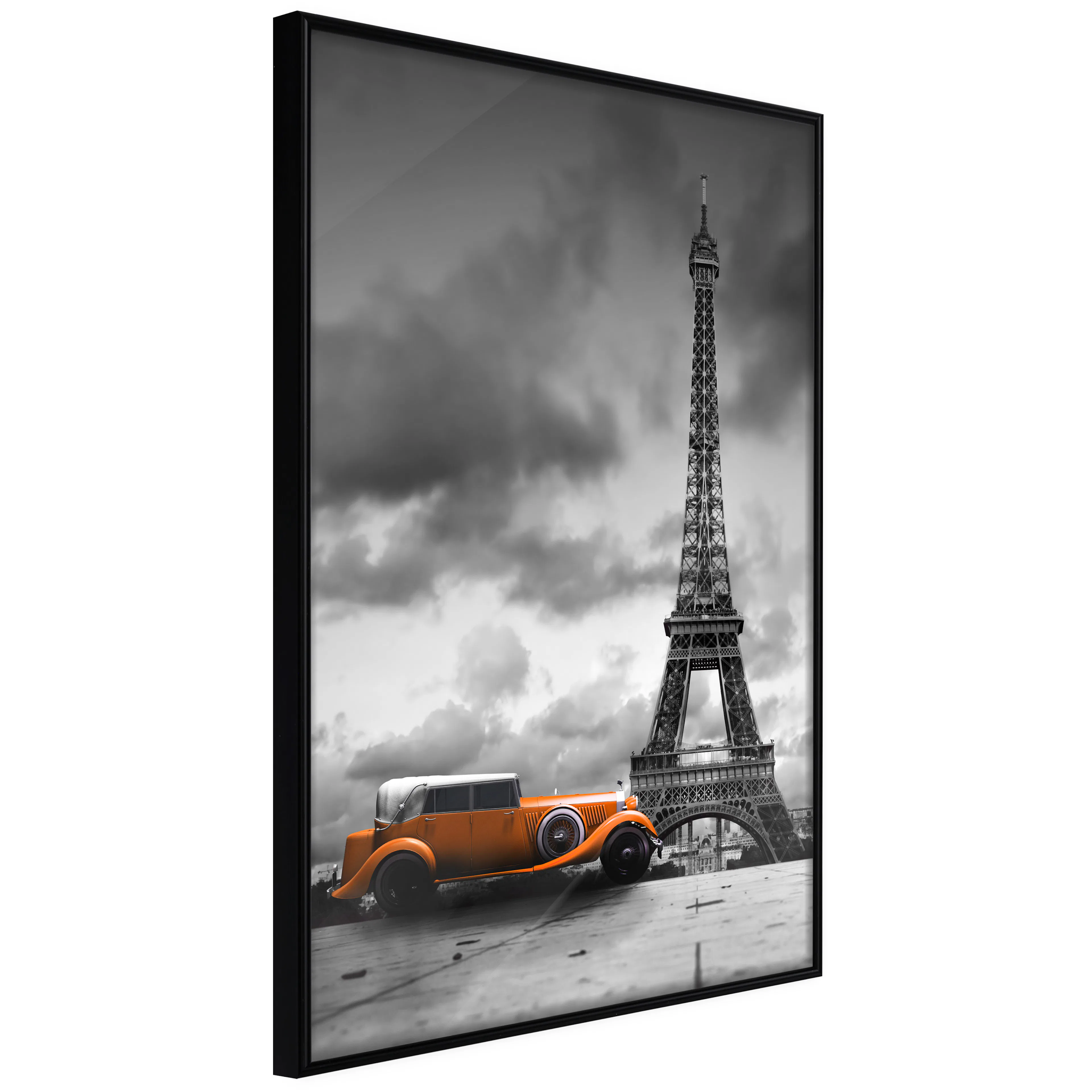 Affisch - Orange Car [Poster] 40x60 Svart ram, 40x60 cm