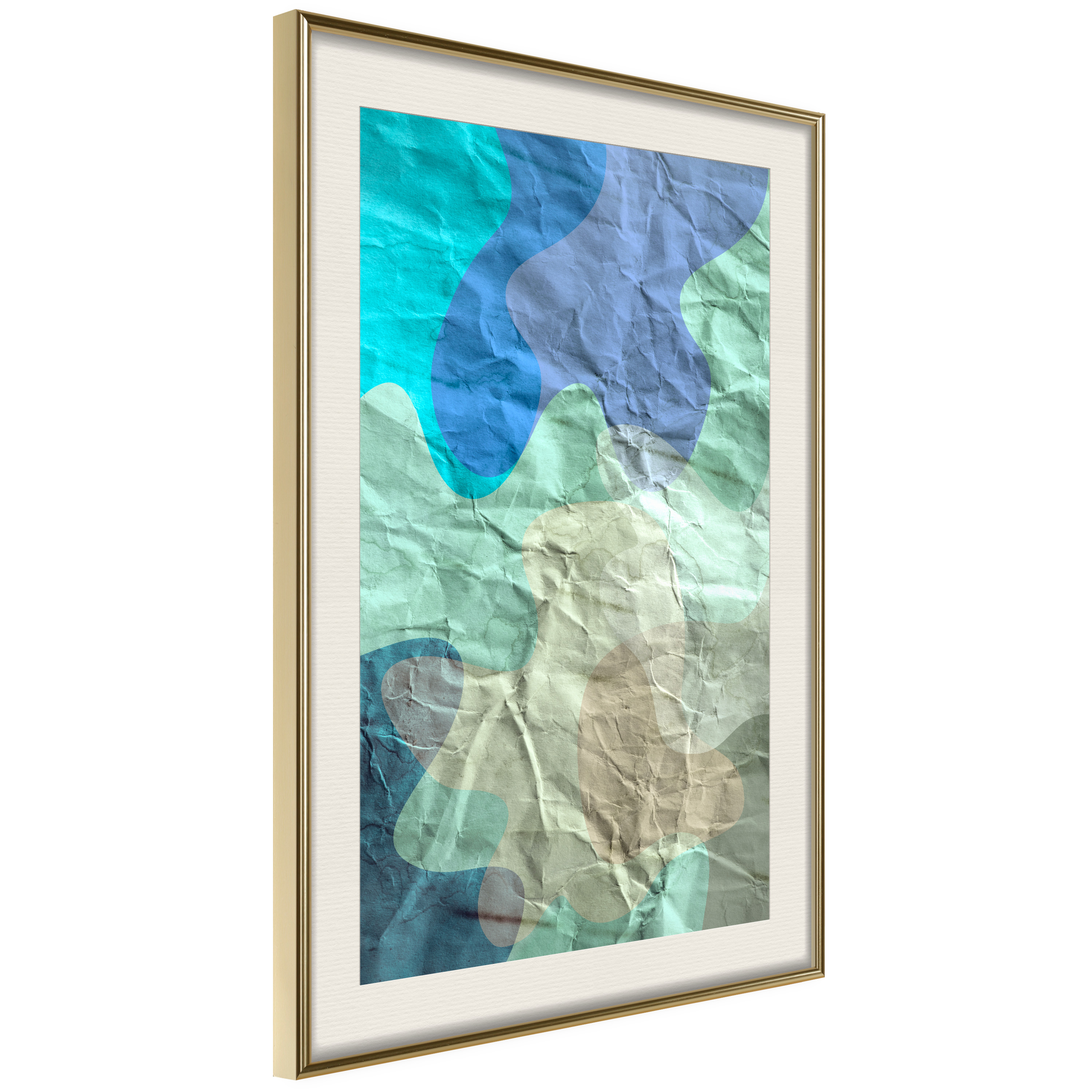 Affisch - Colours of Lake [Poster] 30x45 Guld ram med passepartout, 30x45 cm