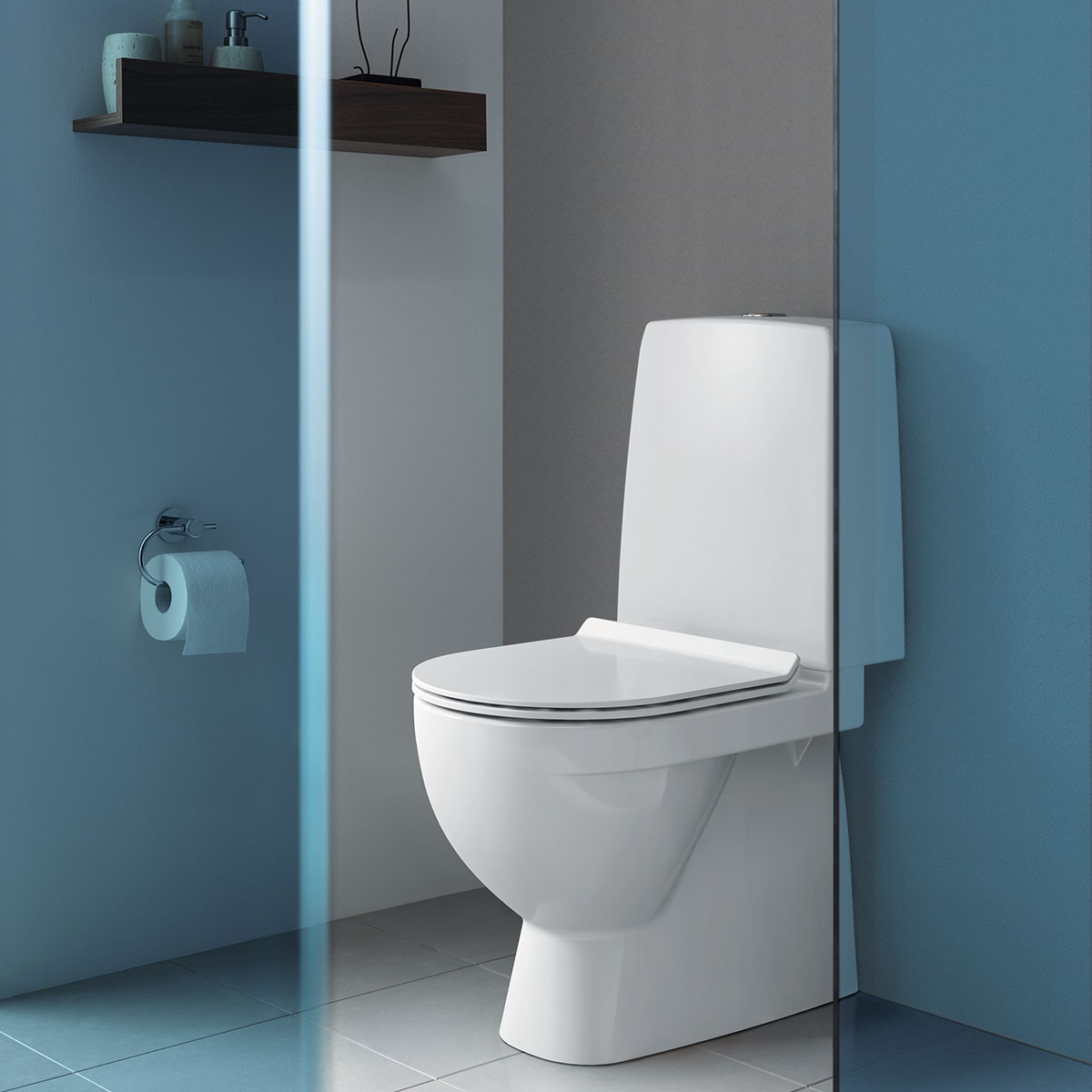 Toalettstol Duravit Durastyle Rimless 010701 med Mjukstängande Hårdsits