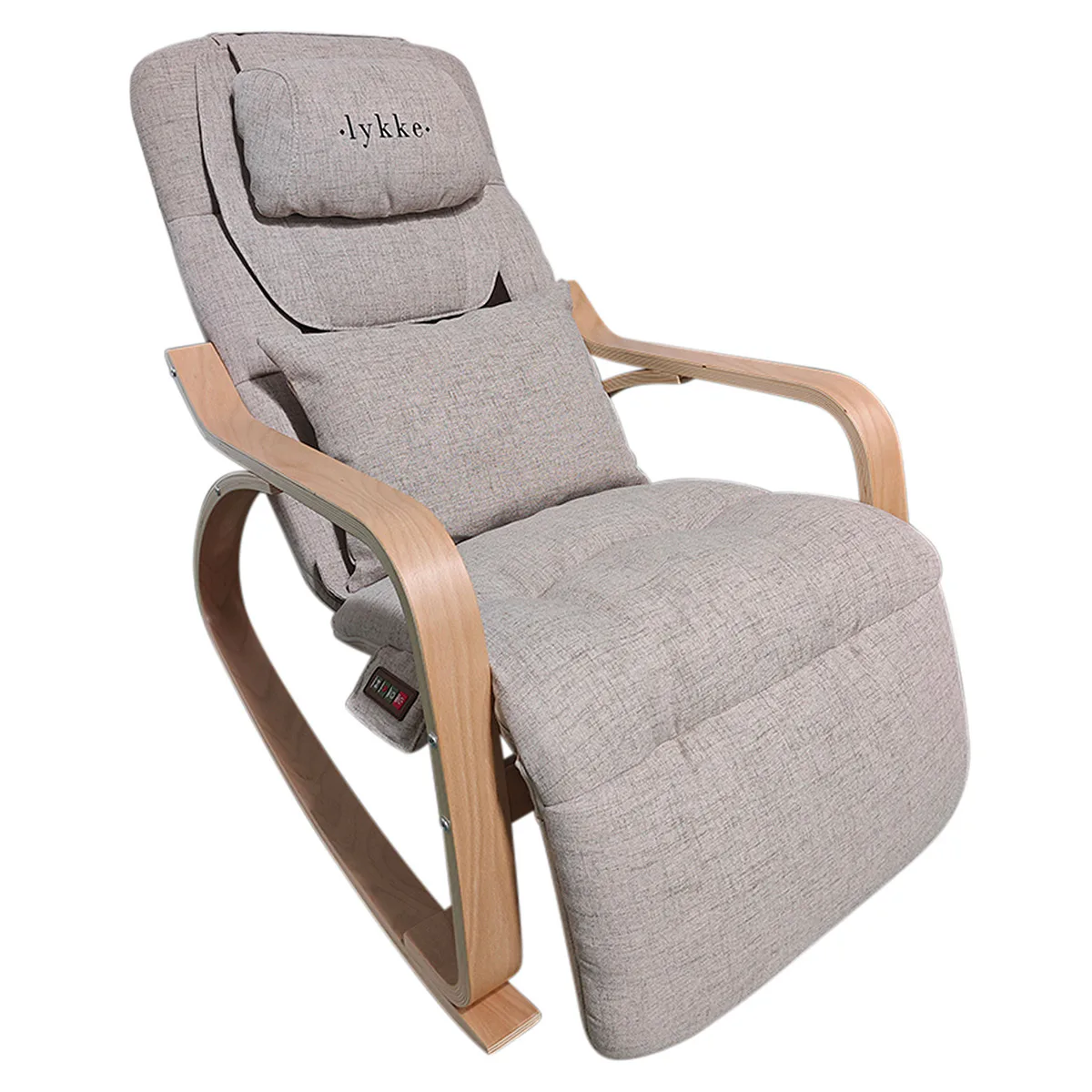 Massagestol Lykke Comfort Linne med Gung- & Värmefunktion & Justerbart Fotstöd
