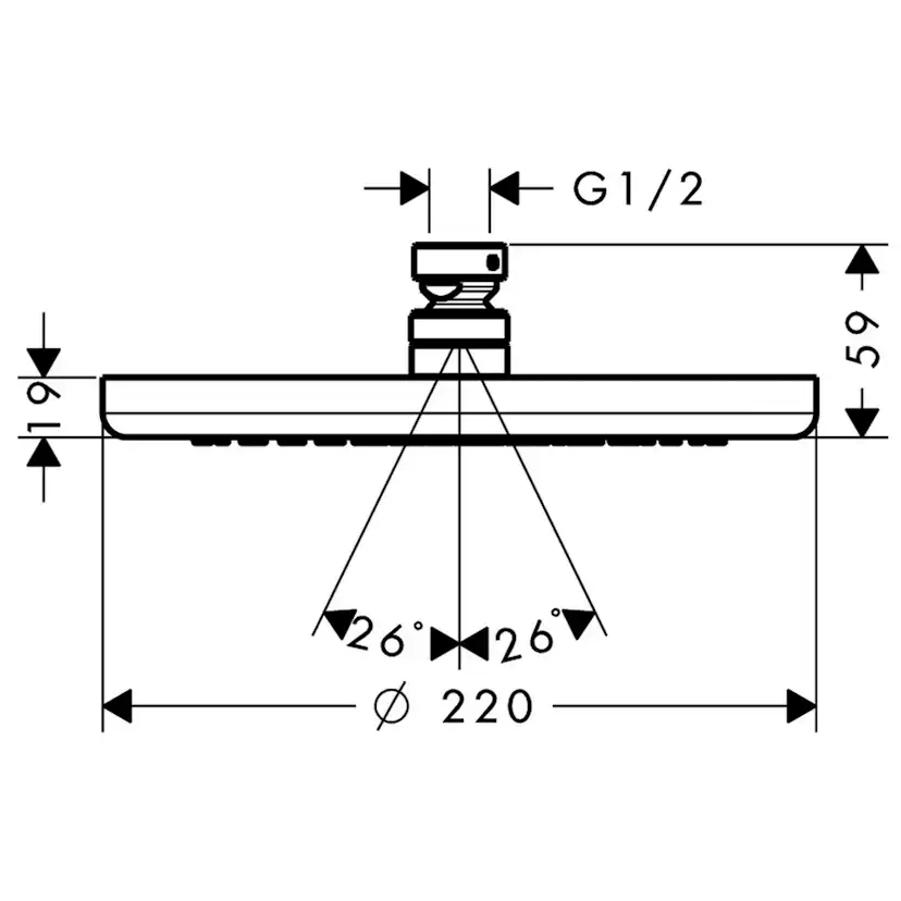 Huvuddusch Hansgrohe Croma 220