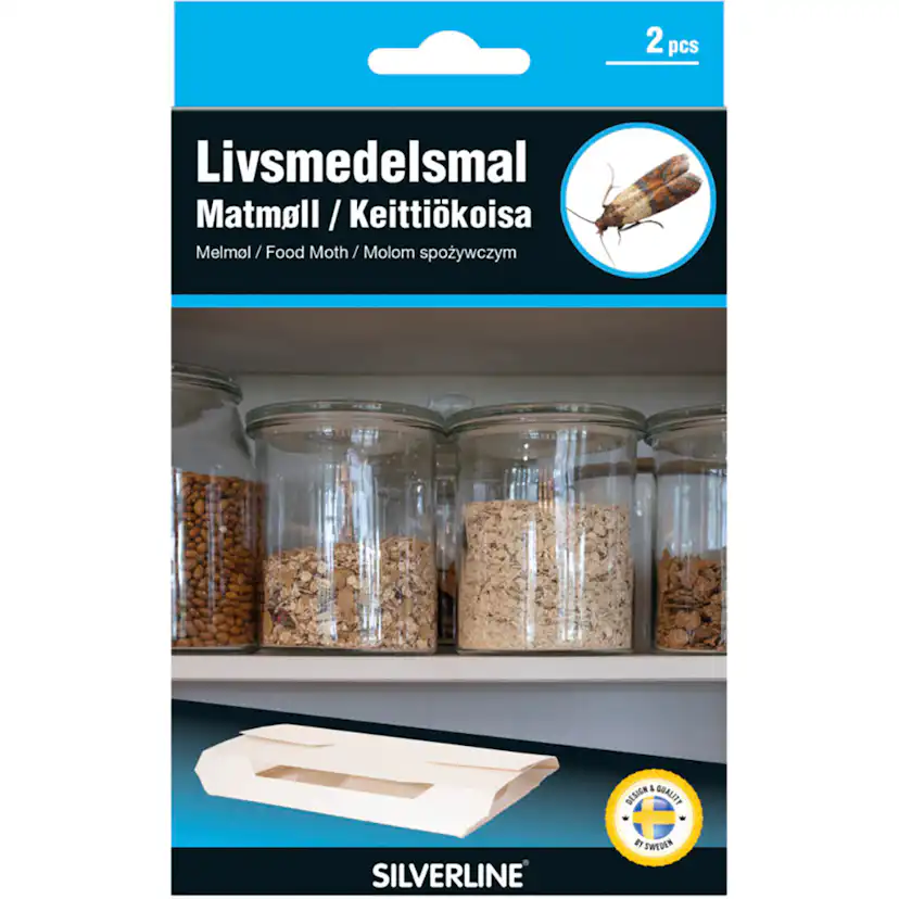 Livsmedelsmalfälla Silverline 2-pack