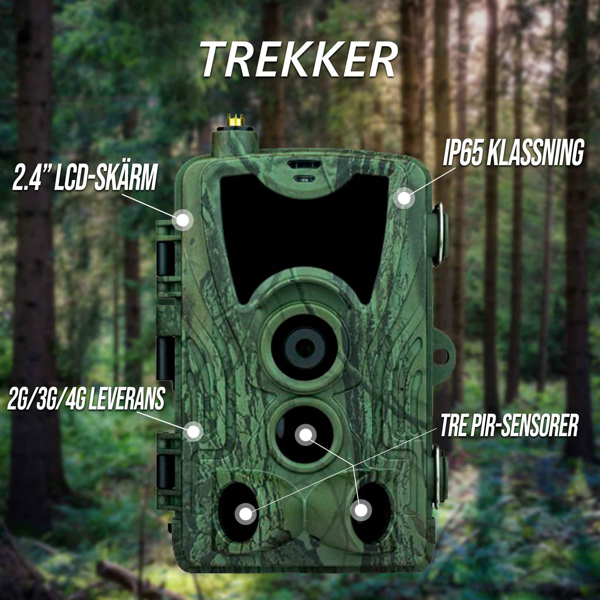 Åtelkamera Trekker Premium Sändande 4G LTE