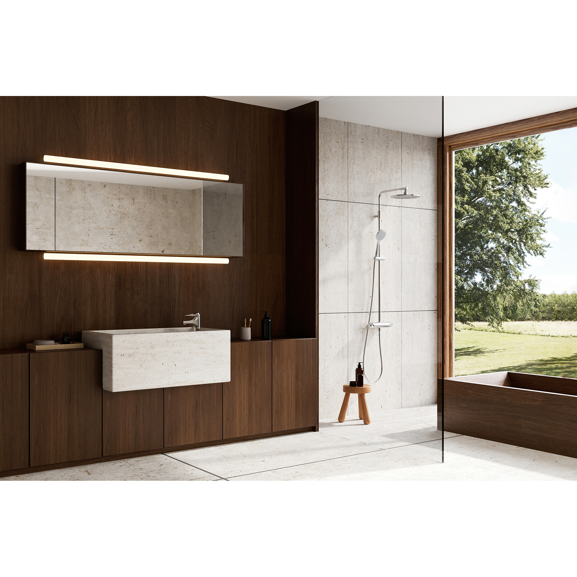 Takduschset FM Mattsson 9000XE 160 cc med Blandare