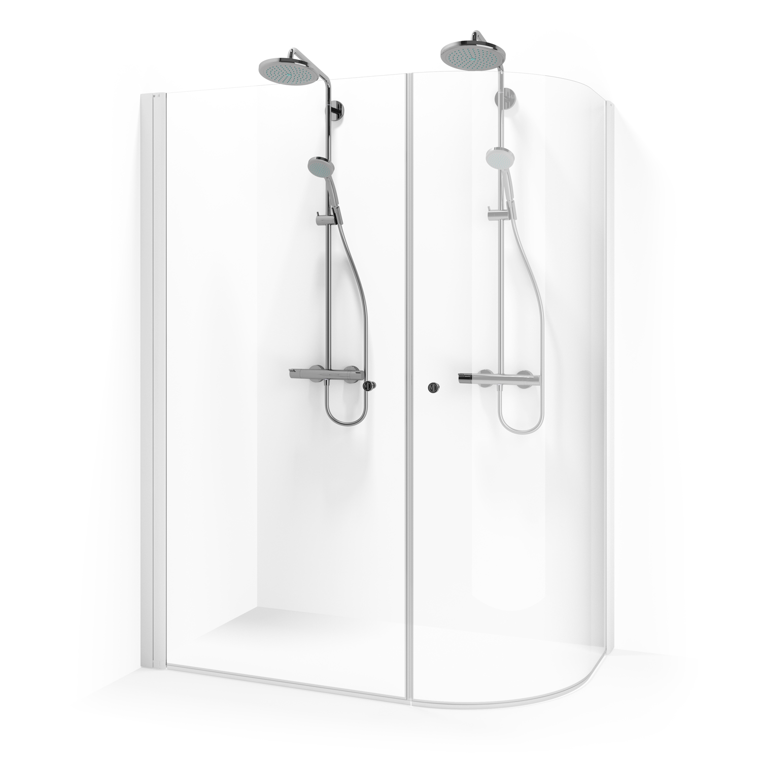 Spirit J 68x144 Vit Kl 680x1440x1970 mm, Vit, Klarglas