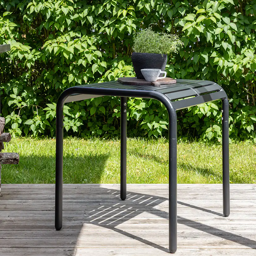 Borneo Cafetable Aluminium - Black / Kvadrat 70*70* Svart