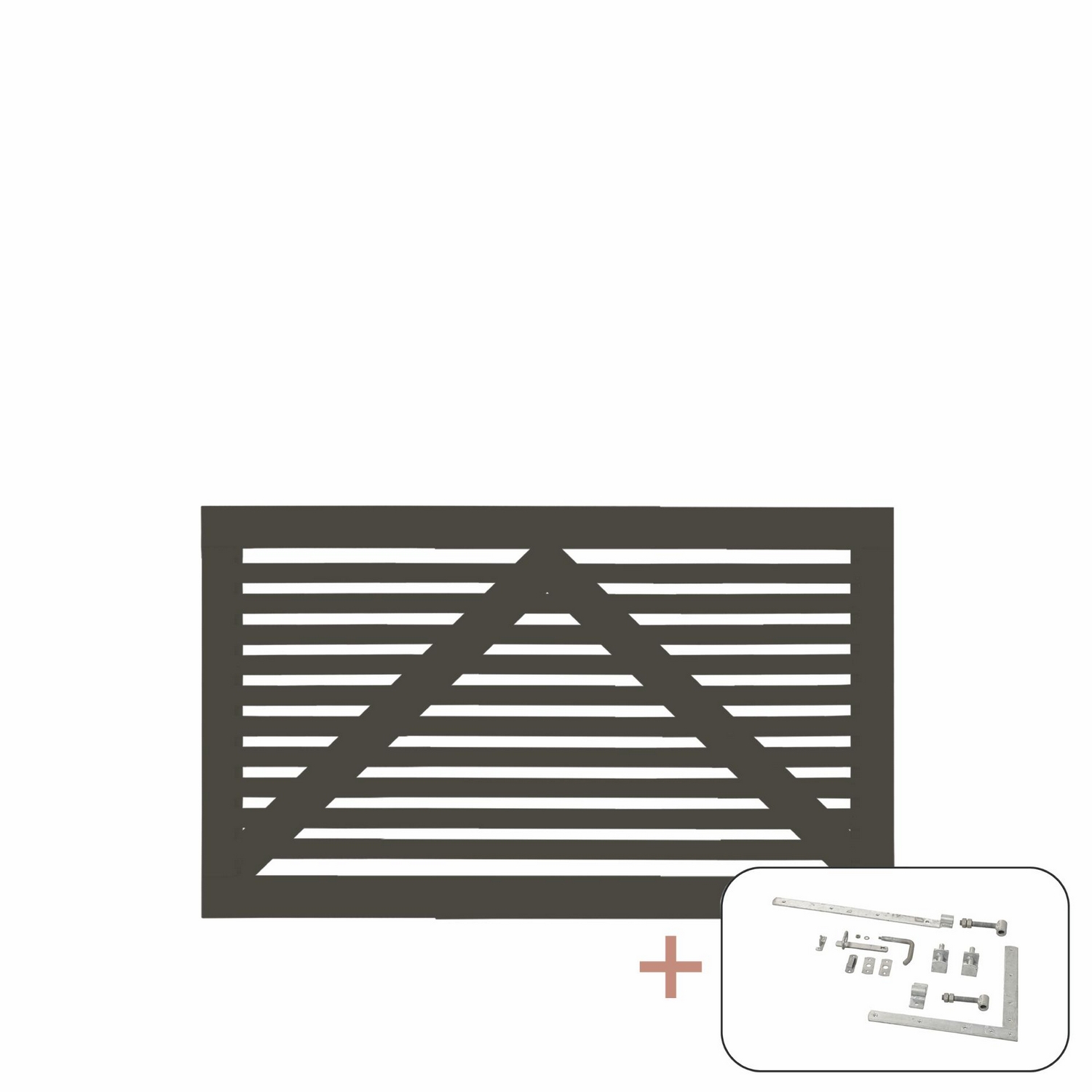 Enkelgrind PLUS Tokyo Bredd inkl. Beslag Umbragrå