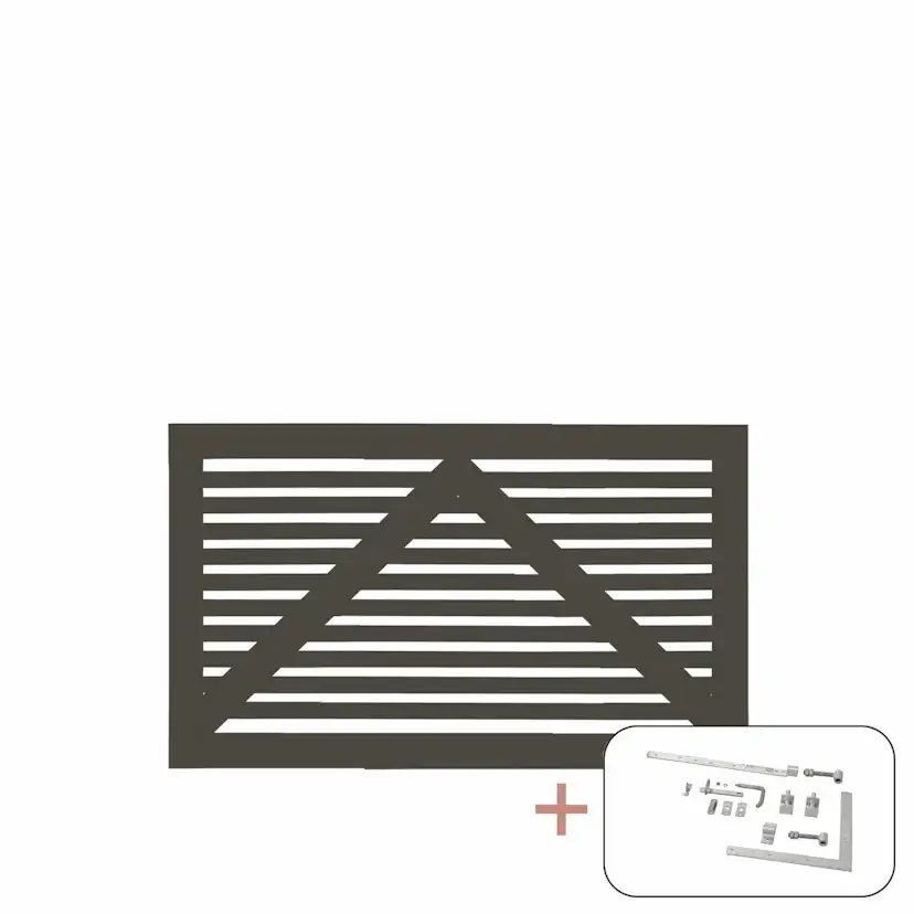 Enkelgrind PLUS Tokyo Bredd inkl. Beslag Umbragrå