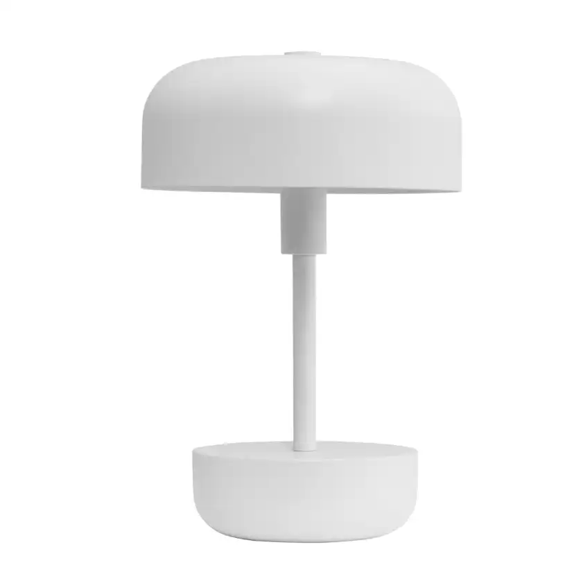 Portabel Bordslampa Dyberg Larsen Haipot LED Uppladdningsbar Vit