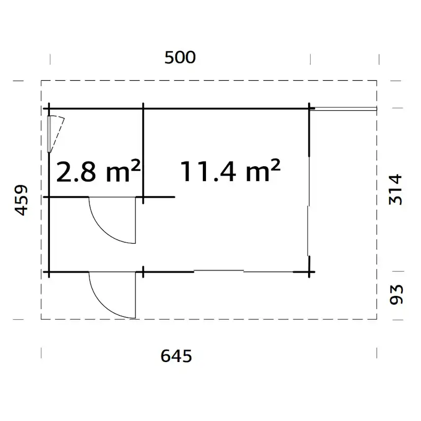 Trädgårdshus Palmako Cecilia 15,7 m2