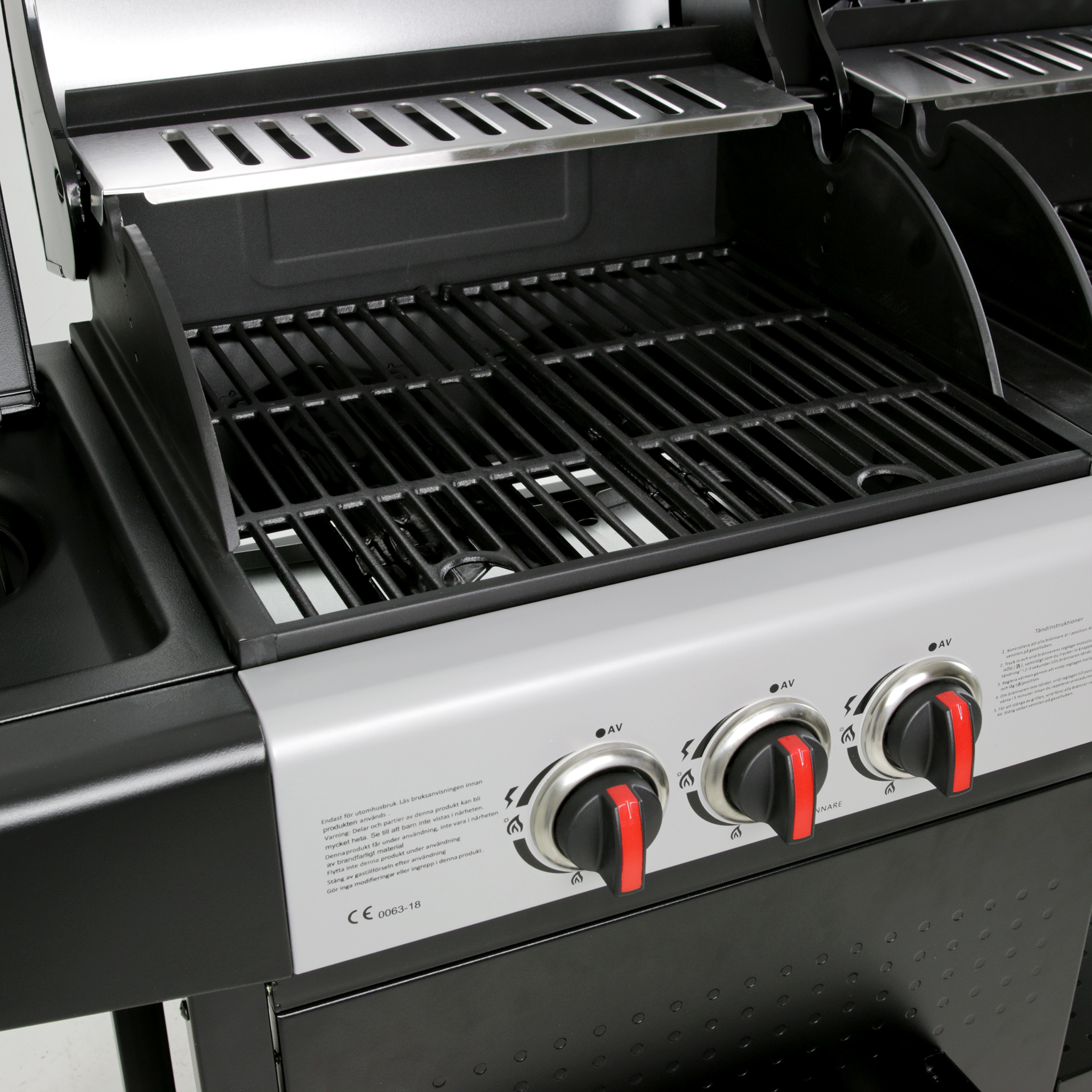 Gasol/Kolgrill Metalcraft Aurora Kombinationsgrill med Sidobrännare & Rostfria Brännare