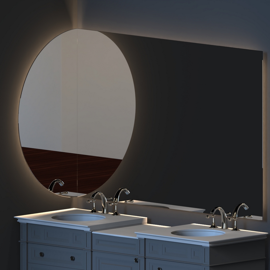 Spegel Vidi Aura med LED-belysning