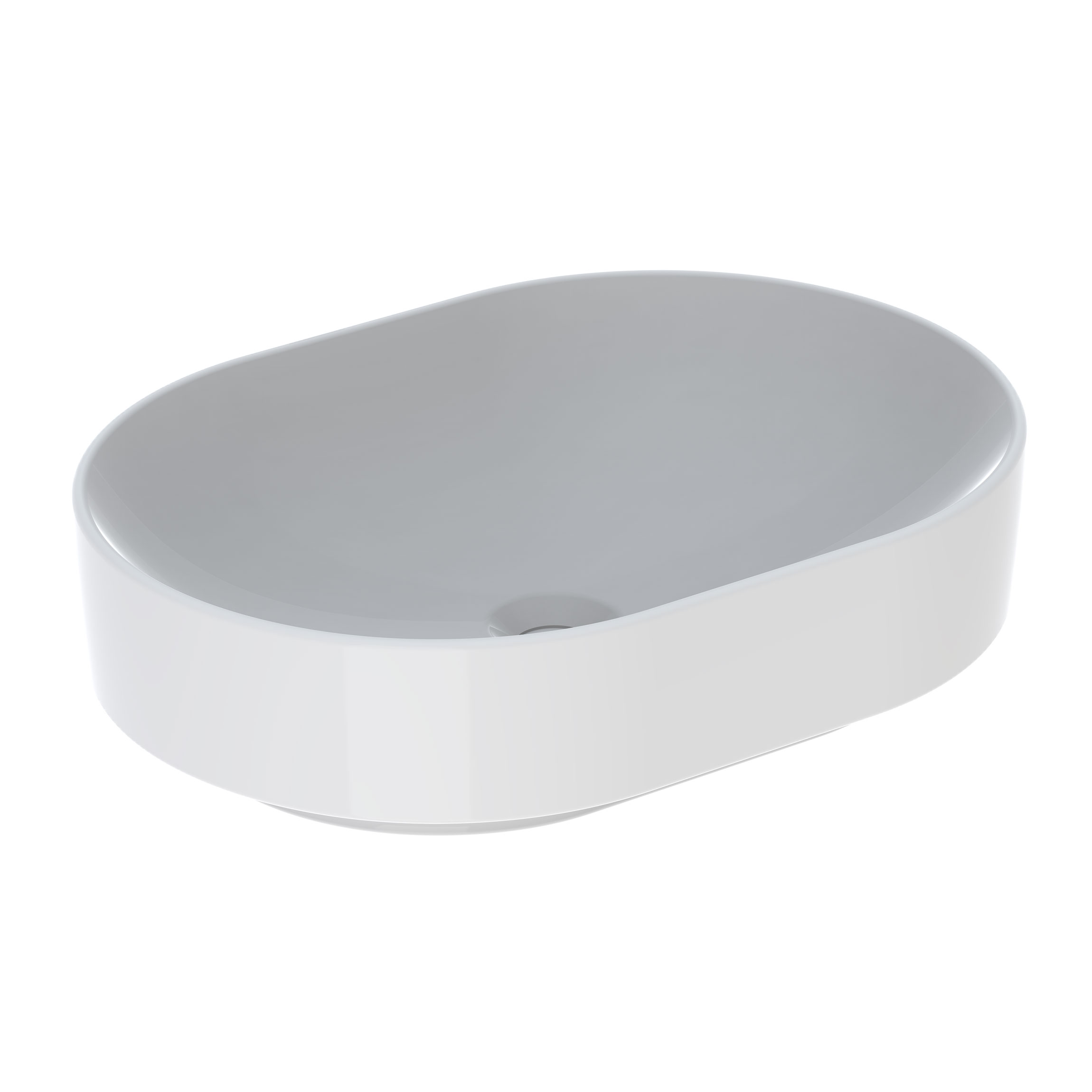 Tvättställ Geberit Variform 550 mm Lay-on Elliptiskt Utan Bräddavlopp