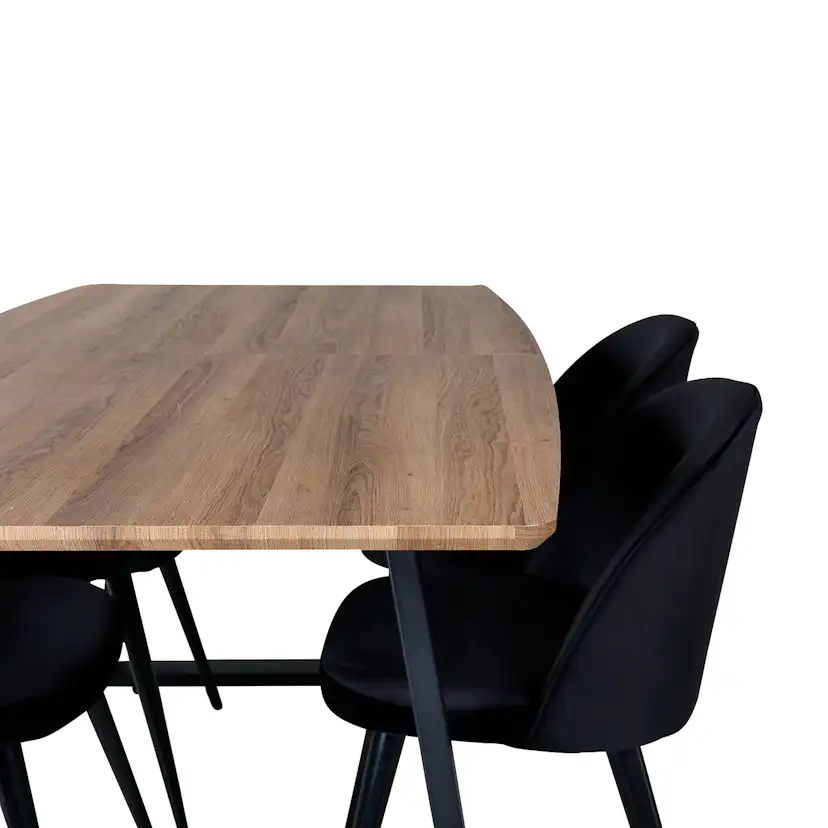 Matgrupp Venture Home Inca med 4 Velvet stolar