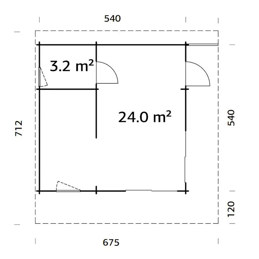 Trädgårdshus Palmako Cecilia 29,2 m2