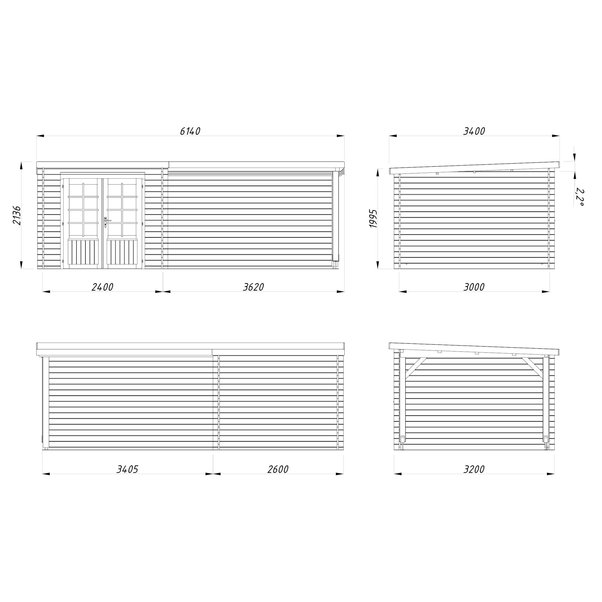 Ella 6,9+10,0 m2 Impregnerad transparent