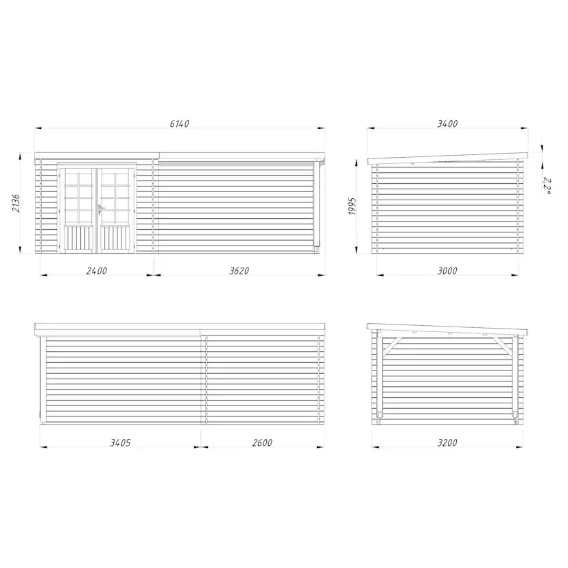 Ella 6,9+10,0 m2 Impregnerad transparent