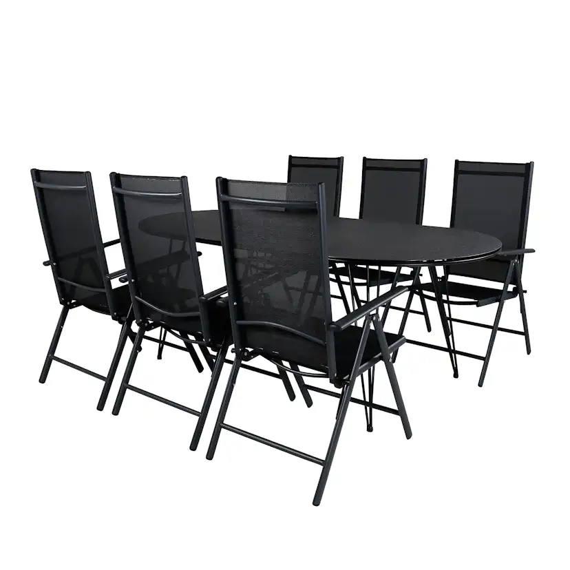 Matgrupp Venture Home Ville med 6 Bend Matstolar