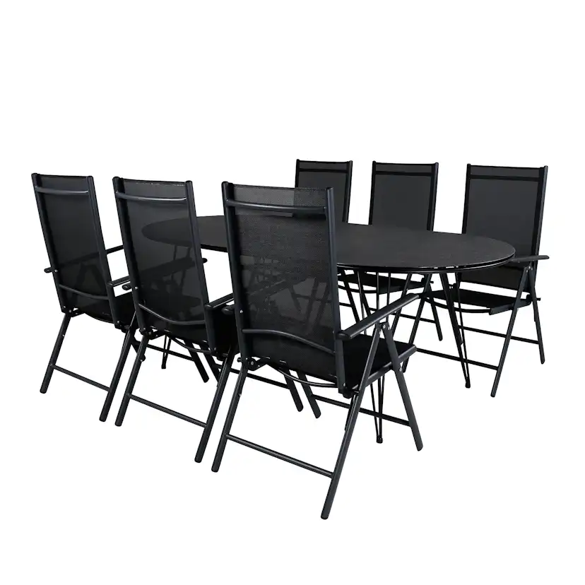 Matgrupp Venture Home Ville med 6 Bend Matstolar