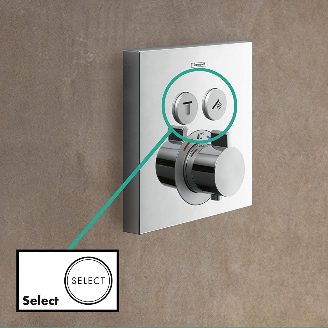 Takduschset Hansgrohe Raindance E 300 ShowerSelect Square 1jet