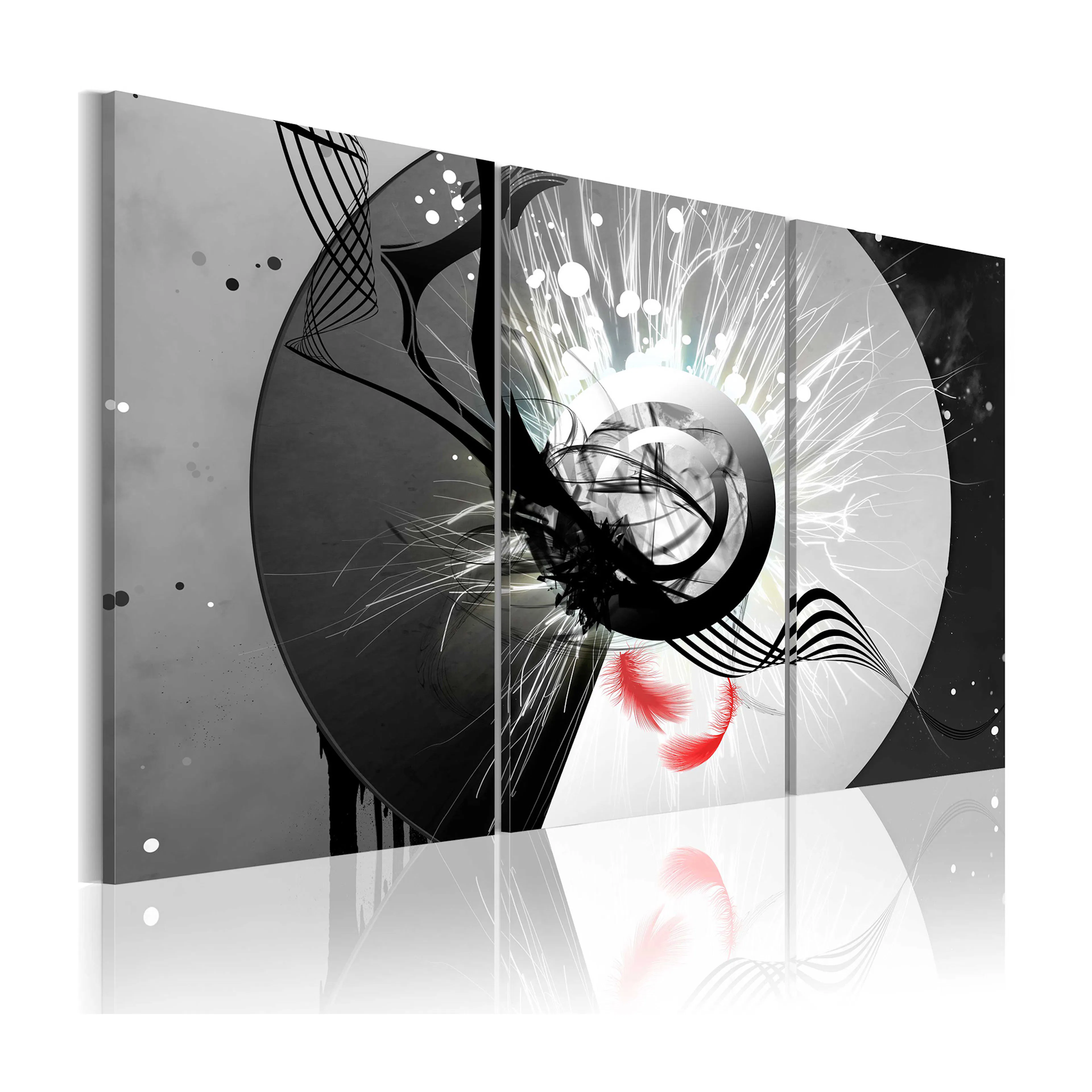 Tavla Arkiio Metal Circle & Red Feathers