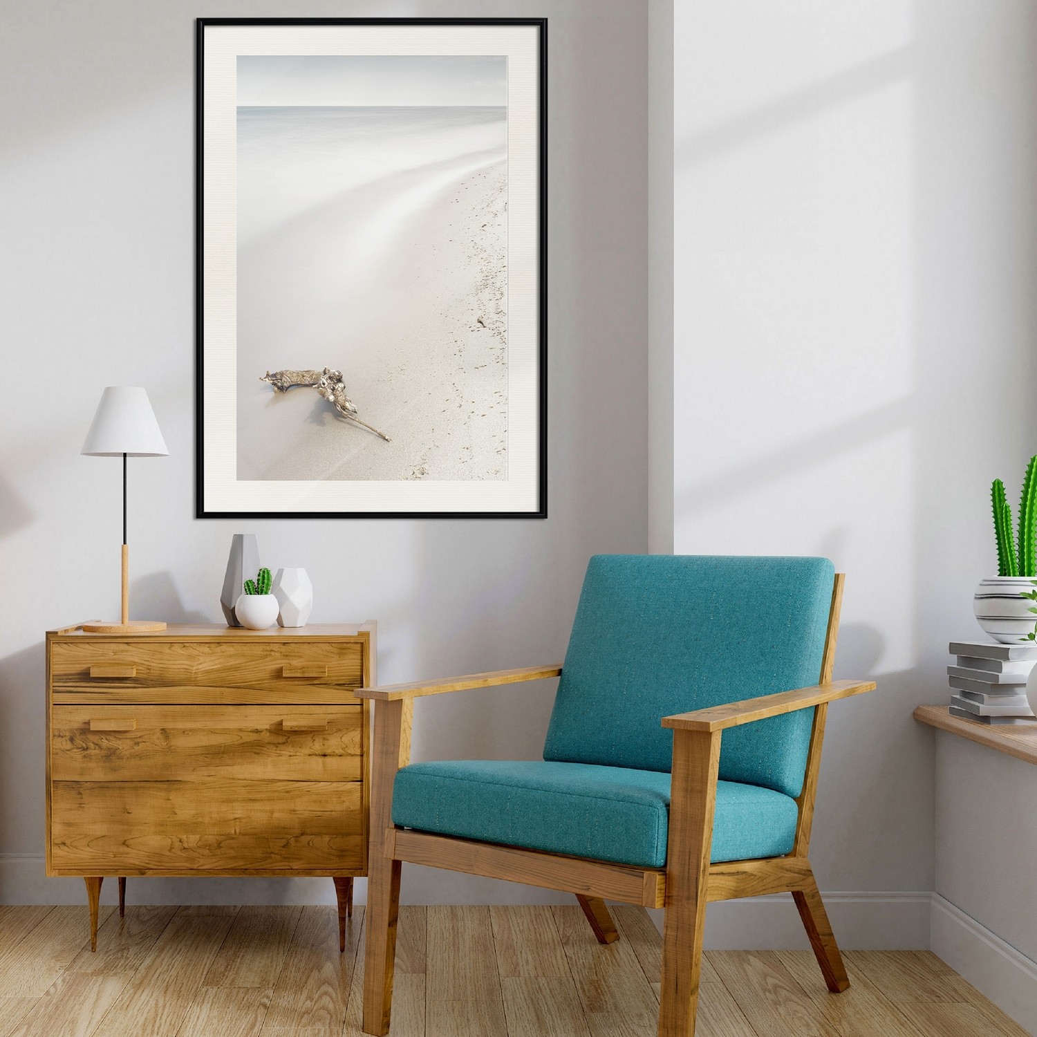 Affisch - Coast [Poster] 30x45 Svart ram med passepartout, 30x45 cm
