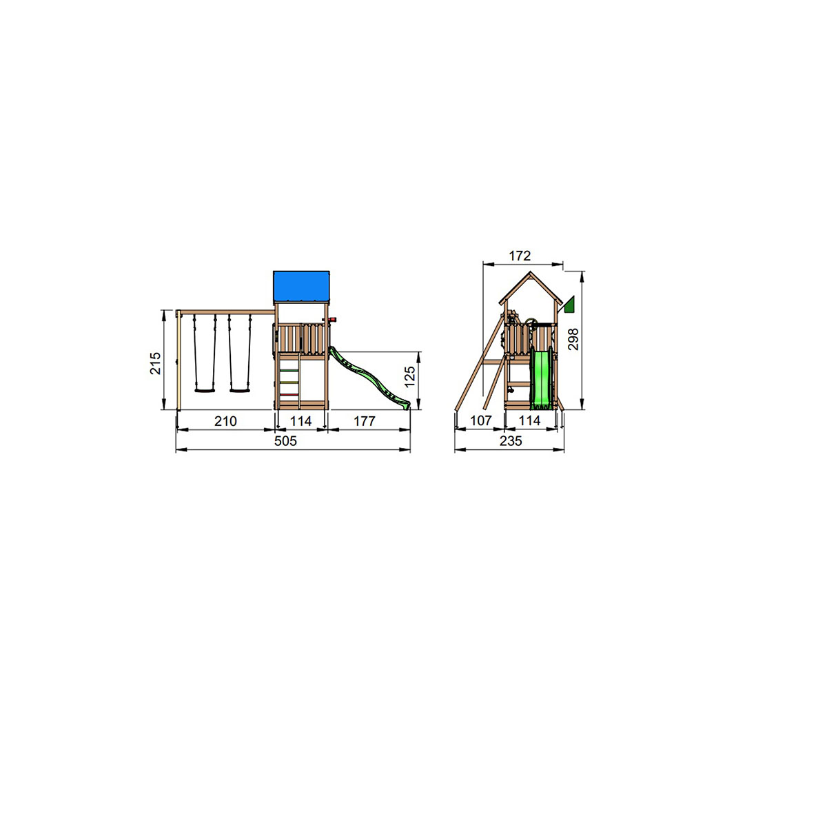 Lektorn Jungle Gym Castle Komplett Inkl Swing Modul X'tra