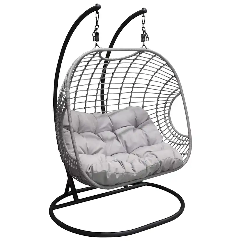 Hängstol Venture Home Viga Dubbel med 2 Sittplatser & Svart Stativ för Trädgård
