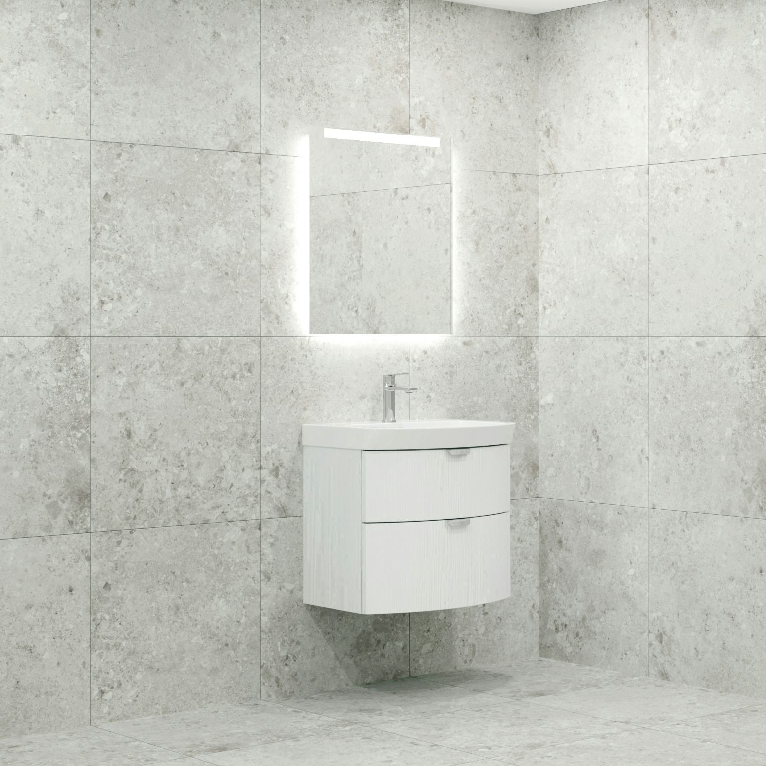 Möbelpaket Macro Design Heart Tvättställsskåp med Spegel