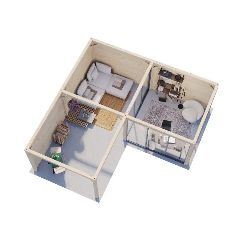 Bianca 24,9 m2 Set 212 Slide BNDIP Brun impregnerad