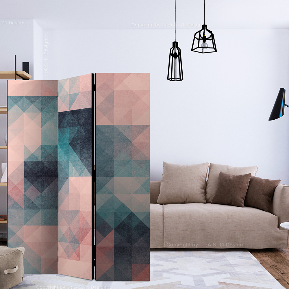 Rumsavdelare Arkiio Pixels Green And Pink 135x172 cm