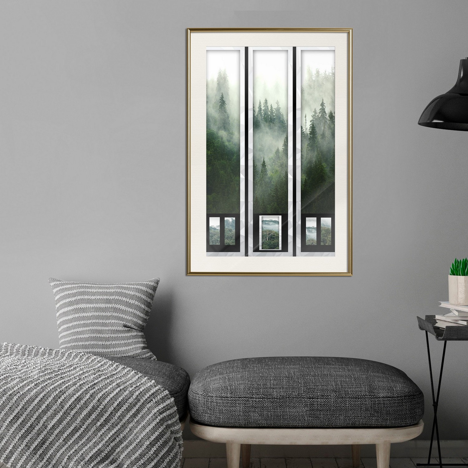 Affisch - Memories Cards [Poster] 20x30 Guld ram med passepartout, 20x30 cm