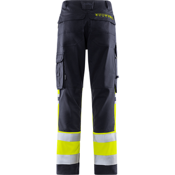Flamestat byxa stretch 2162 ATHF, kl 1 Storlek: C44, Gul/Marinblå