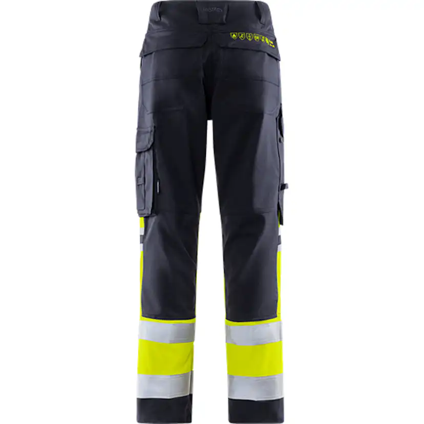 Flamestat byxa stretch 2162 ATHF, kl 1 Storlek: C44, Gul/Marinblå