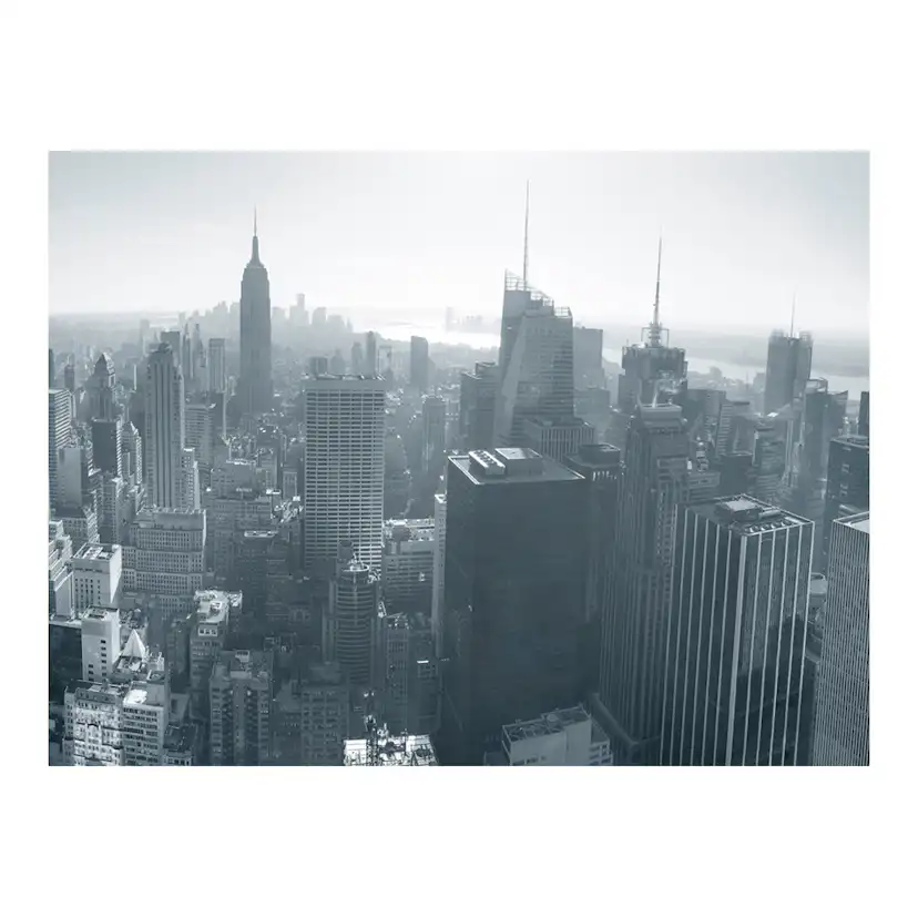 New Yorks skyline svart och vitt 400x309 Storlek: 400x309 cm