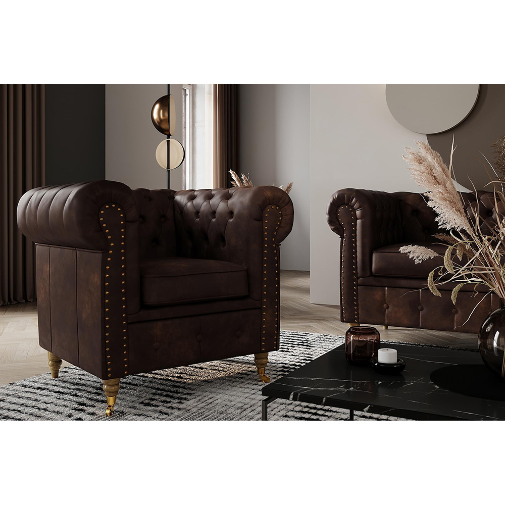 Fåtölj Manor House Chesterfield Deluxe Vintage