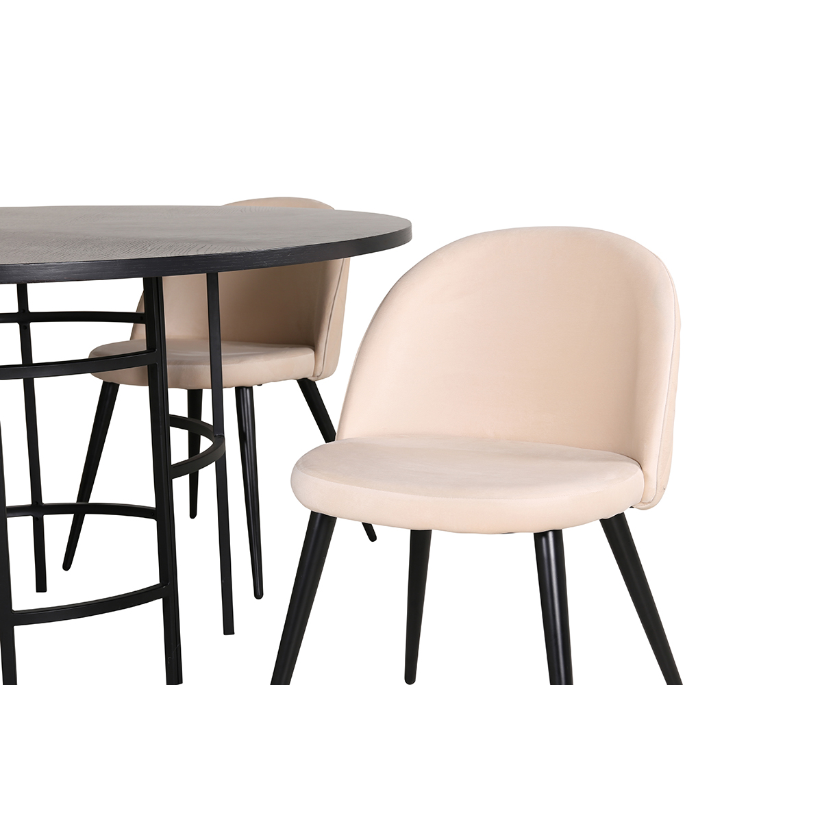 Matgrupp Venture Home Wien med 4 Valentina Stitcthes Stolar Sammet