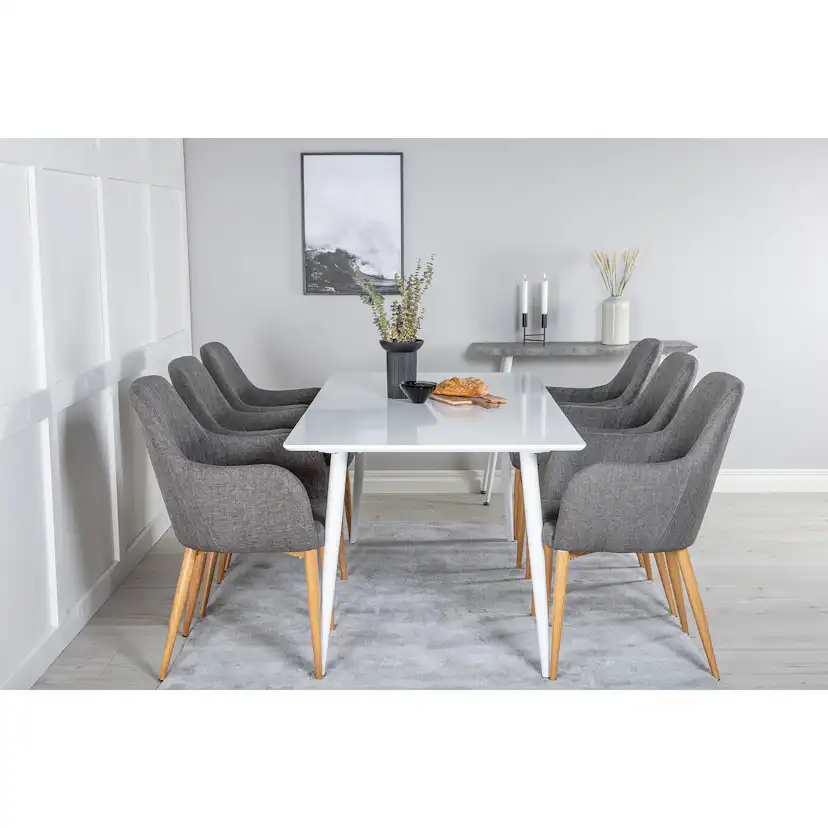 Matgrupp Venture Home Polar med 6 Comfort stolar Tyg
