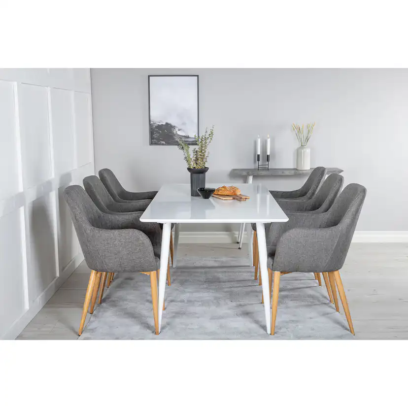 Matgrupp Venture Home Polar med 6 Comfort stolar Tyg