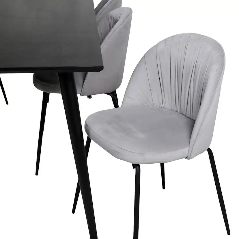 Matgrupp Venture Home Dipp med 6 Wrinkles stolar
