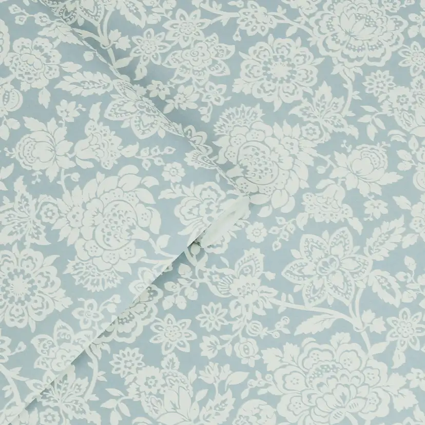 Tapet Laura Ashley Trailing Laurissa Pale Seaspray Blå 121073