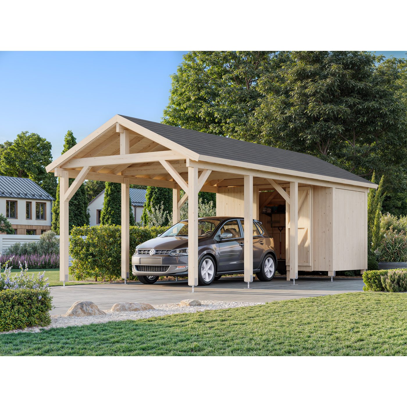 Carport Palmako Robert 23,1 m2 med Förråd
