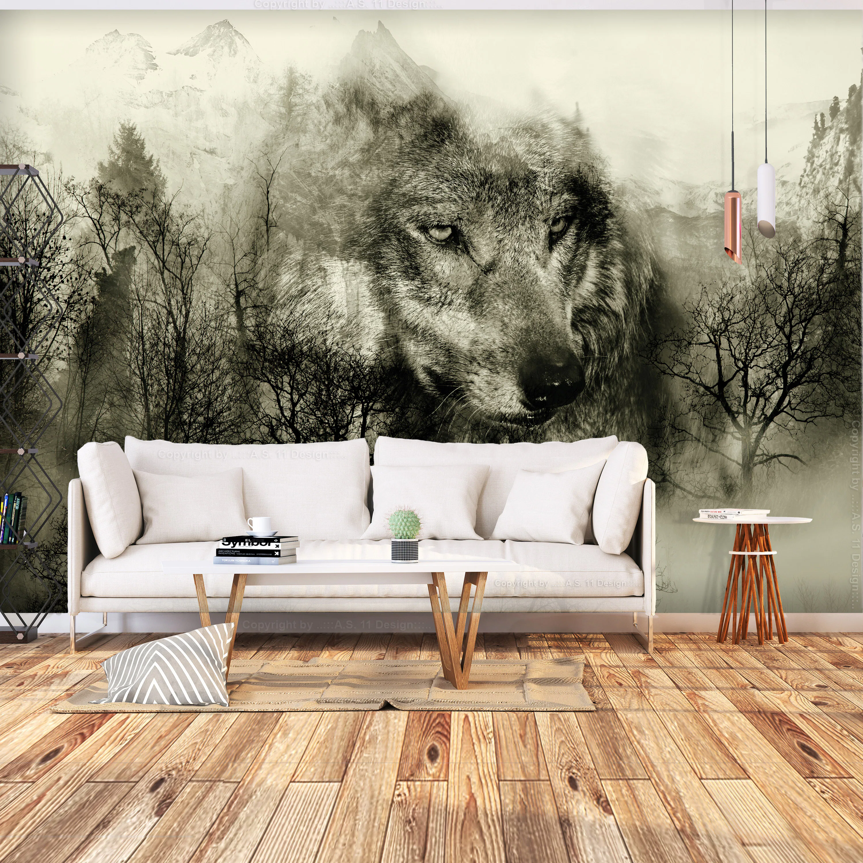 Fototapet Arkiio Mountain Predator Beige