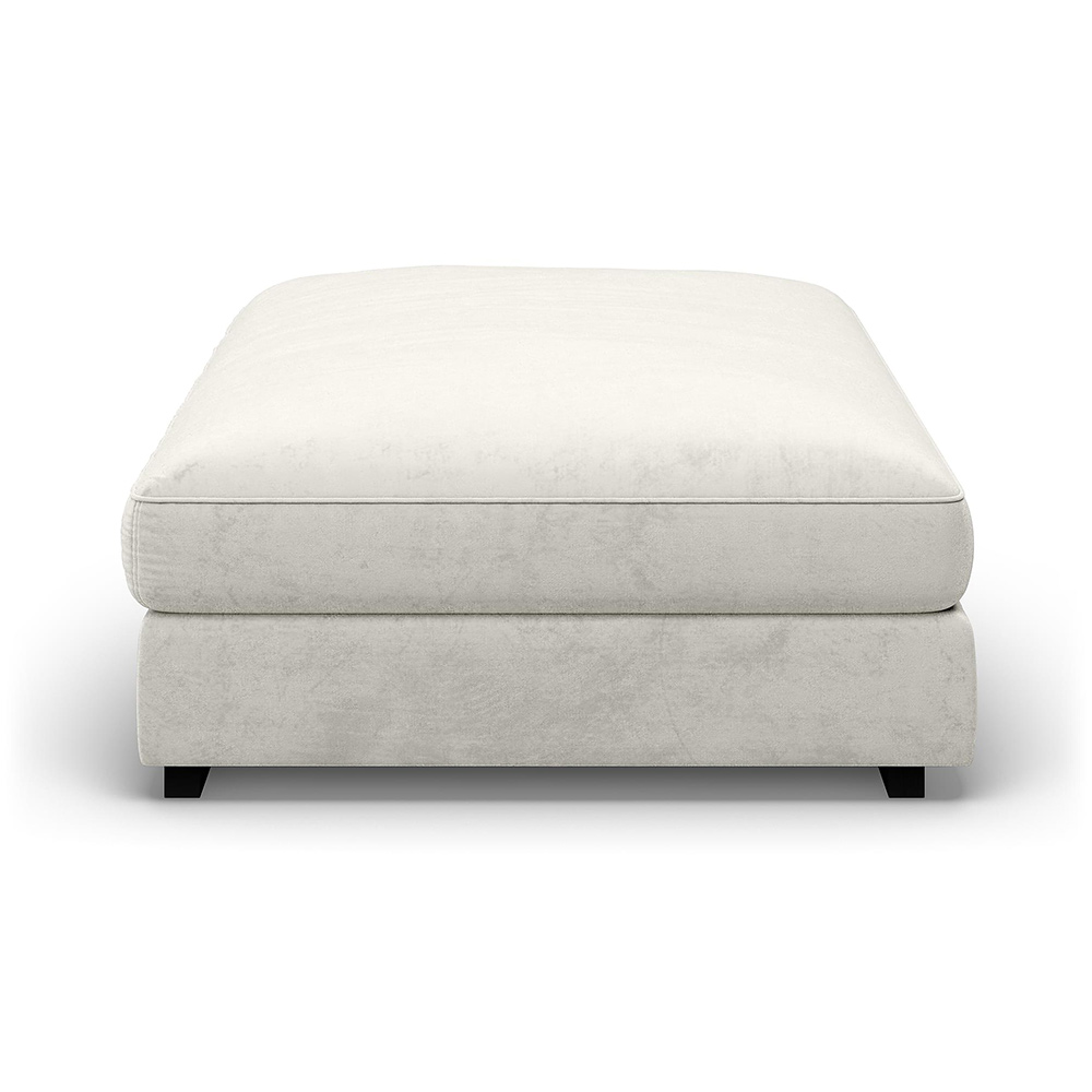 Dubai Fotpall Sammet Beige